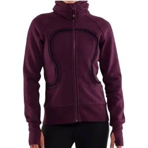 Lululemon Scuba Hoodie Plum Fleece Zip Up Jacket Sz 4